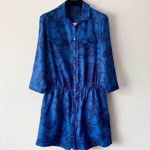 Banana Republic Blue Floral Jumpsuit